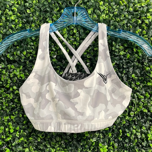 White Camo Sports Bra - Picture 1 of 2